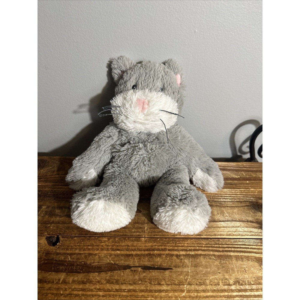 Warmies Gray & White Kitty Cat Lavender Scented Microwavable Weighted‎ Plush